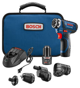 Bosch Flexiclick GSR12V-140FCB22 Drill/Driver System, Battery Included, 12 V, 2 Ah, 1/4 in Chuck, Keyless Chuck